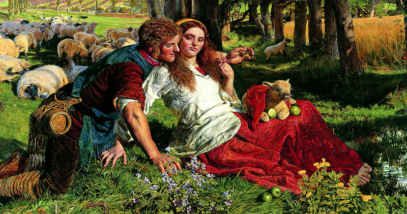 Mann und Frau auf einer Wiese