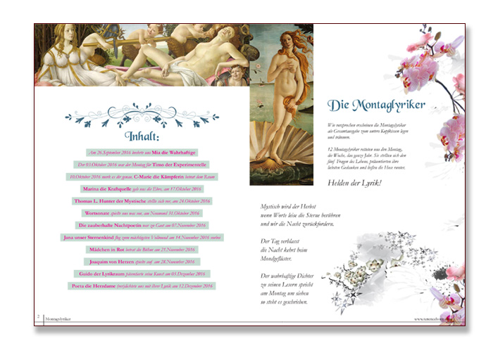 Seite aus den Montagslyrikern