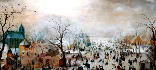 Schlittschuhfahren irgendwo in Holland