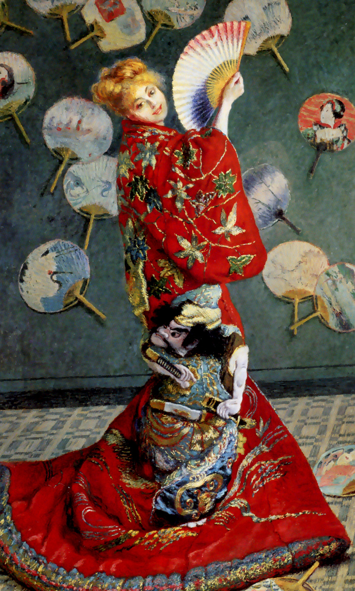 Frau im japanischen Kimono