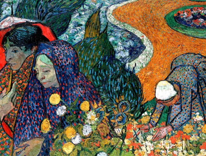 frauen in einer Blumenwiese