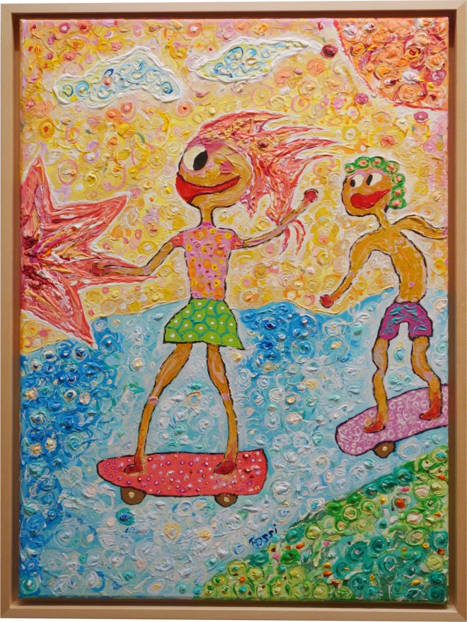 Naive Malerei auf Leinwand des Stuttgarter Künstlers Stephan Rossmann